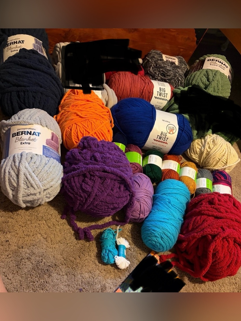 Assorted Yarn Bundle with Bernat & Big Twist - Multi Color
